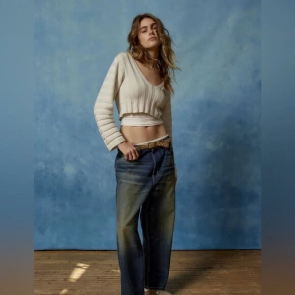 Urban Outfitter's BDG Mavis Stripe Pullover Sweater (Ivory, size M) - Picture 4 of 10